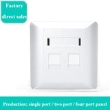 Dual port network panel 86x86mm Single- and Dual-Port Keystone Outlets with Shutter