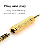 Audio Adapter Gold-Plated 6.5MM Male To 3.5MM Stereo Audio Adapter