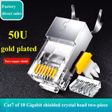 Production and wholesale of Cat7 of shielded crystal plugs, Cat5 and Cat 6, network Rj45 connector