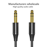 High quality 3.5mm 6.5 to 6.5 Audio Cable Stereo Cord Gold-Plated Male to Male Cable for Car Home Stereo Headphone Speaker