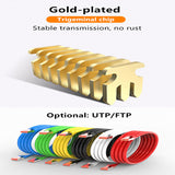 Cat6 Ethernet Cable - Network Internet Cord - Solid, 550Mhz, FTP, CMR, Riser Rated, Pure Bare Copper Wire