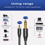 High quality 3.5mm to 6.5mm Audio Cable Stereo Cord Gold-Plated Male to Male Cable for Car Home Stereo Headphone Speaker