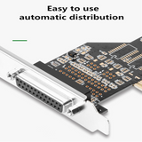 25pin DB25 Printer Port Parallel LPT Card PCI Expansion Card Adapter PCI to Parallel Controller Card Moschip ASIX9865 Win10