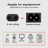 1.5m 1.8m Black High Quality EU Power Cord For Laptop Desktop Computer Power Cable C13 C7 C5