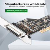 25pin DB25 Printer Port Parallel LPT Card PCI Expansion Card Adapter PCI to Parallel Controller Card Moschip ASIX9865 Win10