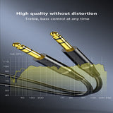 High quality 3.5mm 6.5 to 6.5 Audio Cable Stereo Cord Gold-Plated Male to Male Cable for Car Home Stereo Headphone Speaker