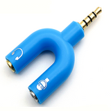 U Type Audio connector Audio connector Jack Microphone Input Earphone Output Adapter 3.5mm Headphones Audio Splitter