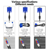 Factory wholesale 3+6/3+5 VGA cable to undertake OEM male to male 1.5m 1.8m 3m commercial home computer VGA cable