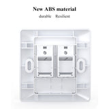 Dual port network panel 86x86mm Single- and Dual-Port Keystone Outlets with Shutter