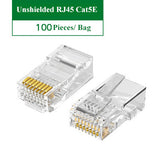 Wholesale production of RJ45 Cat 5E, Cat 6E, Cat7, Cat8 through hole crystal head, telephone crystal head and RJ45 crystal head