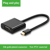 Mini DisplayPort to VGA Adapter, Male to Female Adapter Compatible for Computer, Desktop, Laptop, PC, Monitor, Projector, HDTV