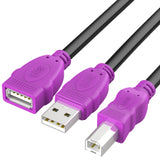 3 in1 USB cable of 1.5M-30M USB 20 cable with High Speed Compatible for HP Canon Dell Epson Lexmark Xerox and Samsung