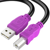 USB Printer Cable 10FT/3 Meter for HP, Canon, Dell, Epson, Lexmark, Xerox, and More