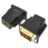 DVI to HDTV&MI adapter DVI-D Male DVI to HDTV Female Adapter Converter Connector Head Gold Plated Connector