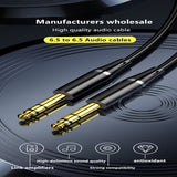 High quality 3.5mm 6.5 to 6.5 Audio Cable Stereo Cord Gold-Plated Male to Male Cable for Car Home Stereo Headphone Speaker