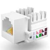 Cat5e Module  Ethernet Module RJ45 Cat5e Modular Keystone Jack For Wall Plate White