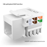 Cat5e Module  Ethernet Module RJ45 Cat5e Modular Keystone Jack For Wall Plate White