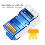 Gigabit shield cat6 connector Factory supply blue cat6 rj45 8p8c connector