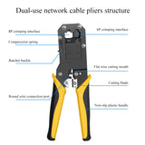 Crimping Tool 8P/Rj-45 & 6P/Rj-12 Rj-11 Crimp Cut Strip Tool Crimper Network Cable Crimping Pliers Cutter