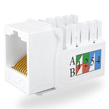 Cat6 Module Ethernet Module RJ45 Cat6 Modular Keystone Jack For Wall Plate White