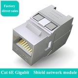 Cat6 Shield Module Ethernet Module RJ45 Cat6 Modular Keystone Jack For Wall Plate White