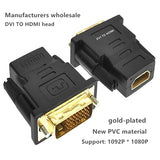 DVI to HDTV&MI adapter DVI-D Male DVI to HDTV Female Adapter Converter Connector Head Gold Plated Connector