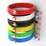 Cat6 Ethernet Cable - Network Internet Cord - Solid, 550Mhz, FTP, CMR, Riser Rated, Pure Bare Copper Wire