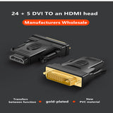 DVI to HDTV&MI adapter DVI-D Male DVI to HDTV Female Adapter Converter Connector Head Gold Plated Connector