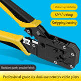 Crimping Tool 8P/Rj-45 & 6P/Rj-12 Rj-11 Crimp Cut Strip Tool Crimper Network Cable Crimping Pliers Cutter