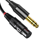 Gold Plated 6.35mm TRS Audio Jack to XLR DMX Cable