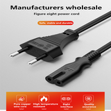 1.5m 1.8m Black High Quality EU Power Cord For Laptop Desktop Computer Power Cable C13 C7 C5