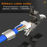 cat7 connector 10 Gigabit shielded tool less gold-plated crystal head network 7-port rj45 connector rj45 plug