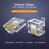 Production and wholesale telephone RJ11 connector 6P6C, 6P4C, 6P2C, 4P2C, telephone crystal head