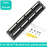 Cat6 48ports Patch Panels W/O Modules Network 8 12 24 25 48 50 Port RJ11 RJ45 Cat3 Cat5e Cat6 Cat7 Fiber Optic