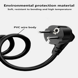European Standard Plum high quality 3 pin ac CEE power plug cable wholesale eu to IEC ac power cord for computer