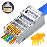 Production and wholesale of RJ45 Cat6E of through-hole crystal connector, Cat6 shielded/unshielded RJ45 network crystal head