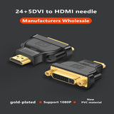 DVI to HDTV&MI adapter DVI-D Male DVI to HDTV Female Adapter Converter Connector Head Gold Plated Connector