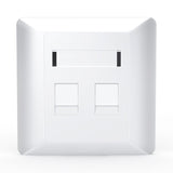 Dual port network panel 86x86mm Single- and Dual-Port Keystone Outlets with Shutter