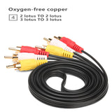 Factory wholesale 1.5 meters oxygen-free copper high-quality 3 pairs 3 ATV car audio and video cable three pairs of three audio