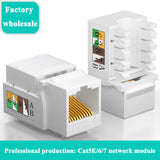 Cat6 Module Ethernet Module RJ45 Cat6 Modular Keystone Jack For Wall Plate White