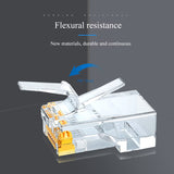 Production and wholesale of Cat6e of unshielded crystal head, Cat6, Cat7, and Cat8 through-hole telephone network RJ45 connector