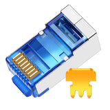 Gigabit shield cat6 connector Factory supply blue cat6 rj45 8p8c connector