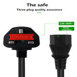 UK Standard Plum Wholesale UK ac power cords 3 pin extention adaptor UK Standard for laptop Plug Socket