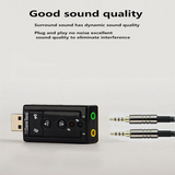 7.1 External USB Sound Card USB to Jack 3.5mm Headphone Audio Adapter Mic-phone Sound Card For Mac Win Compter Android Linux