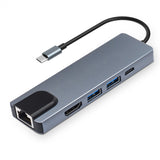 5-in-1 best-selling USB-C docking station with 4K HD HDTV VGA DVI cable hub USB adapter