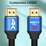 High-Speed HDTV to HDTV Cable 3D 8K@60Hz 4K@120Hz 48Gbps Gold HDTV Cable for PS4