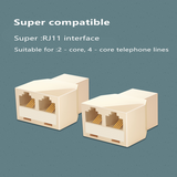 RJ11 2in1 cable telephone line coupler connector adapter