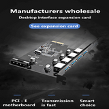 PVU3-4P 4 Port USB 3.0 Hub PCI-Express Card Adapter Host Controller for Windows XP Vista PC Laptop