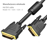 Factory Wholesaler Male To Male 24+1 Pin 24K gold plated HDTV to DVI cable 6FT 1080P