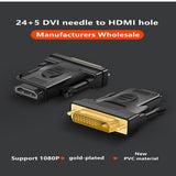 DVI to HDTV&MI adapter DVI-D Male DVI to HDTV Female Adapter Converter Connector Head Gold Plated Connector